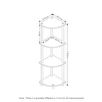 Furinno Turn-N-Tube 4-Tier Corner Display Rack Multipurpose Shelving Unit, Columbia Walnut/Black
