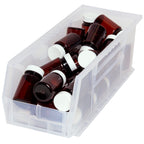 Akro-Mils 30234 Akrobins Plastic Hanging Stackable Storage Organizer Bin, 15-Inch X 5-Inch X 5-Inch, Clear, 12-Pack