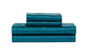 Mk Collection Soft Silky Satin Solid Color Deep Pocket Sheet Set (Teal, Full)