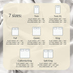 Luxclub 7 Pc Split King Sheet Set, Breathable Luxury Bed Sheets, Deep Pockets 18'' Eco Friendly Wrinkle Free Cooling Sheets Mach