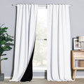 Nicetown Full Shading Curtains For Windows, Super Heavy-Duty Black Lined Blackout Drapes With Rod Pocket & Back Tab For Bedroom,