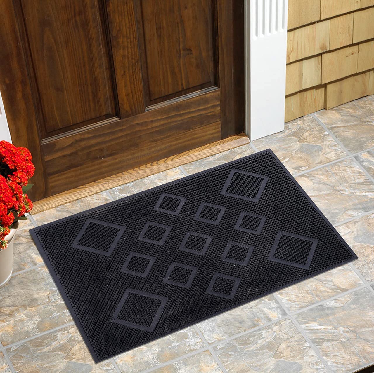 FORKLS Floor Mat, Door mat, Bathroom Carpet Cushion Mat Bathroom Mat Water Absorbing Non Slip Quick Drying Water Door mats for H
