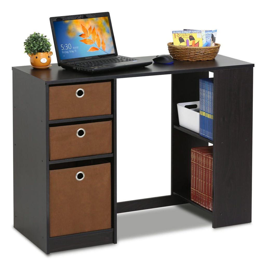 FURINNO Computer Study Writing Desk, Espresso, Model:15110EXBR