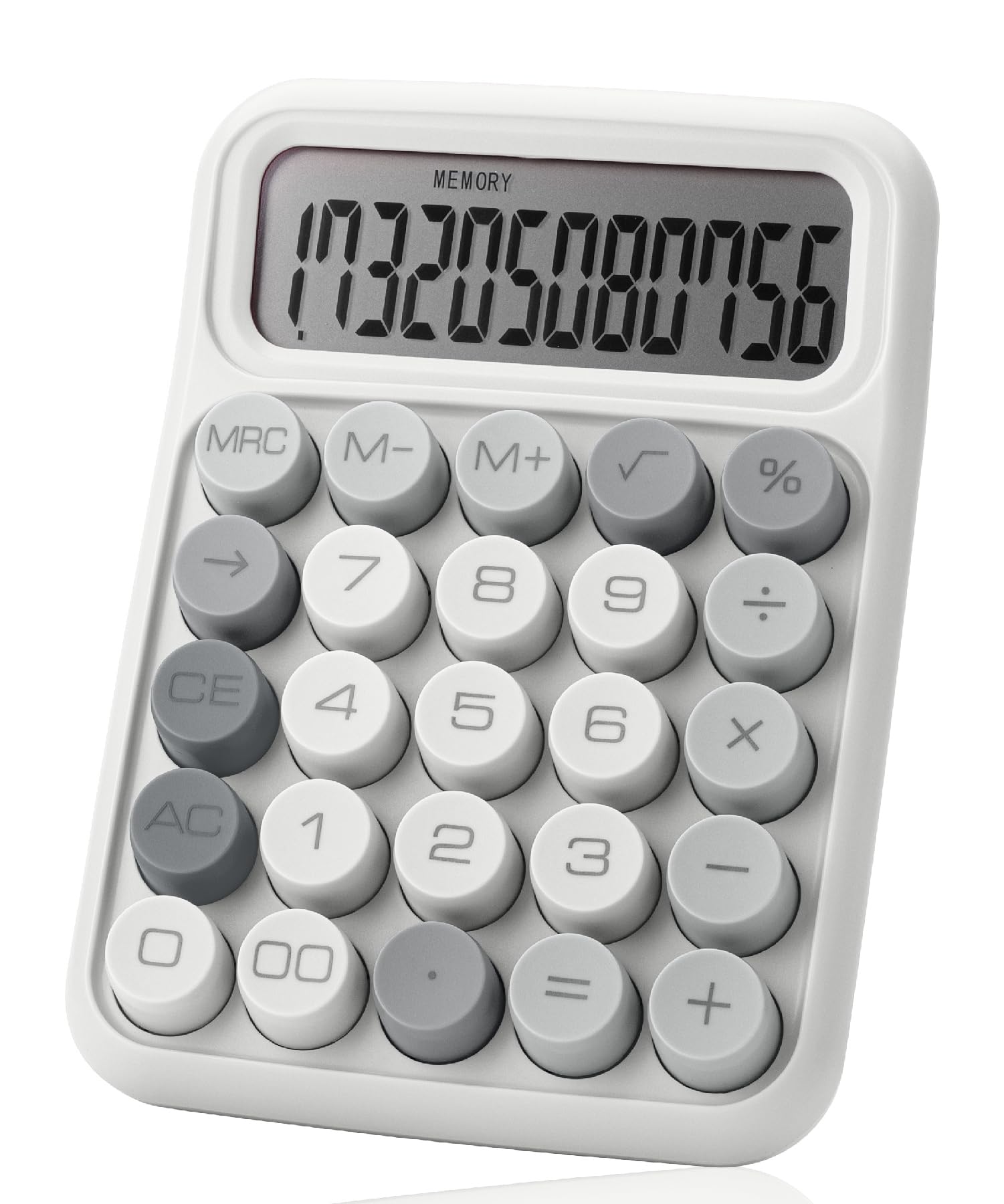 Mr. Pen- Mechanical Switch Calculator, 12 Digits, Large Lcd Display, Gray Calculator Big Buttons, Mechanical Calculator, Calcula