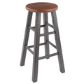 Winsome Wood Ivy Counter Stool, Rustic Gray and Teak, 24