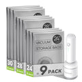 Eomtam Vacuum Storage Bags with Rechargeable Pump for Travel, 9 Combo Set