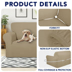 Purefit 100% Dual Waterproof Couch Cover Slipcovers For Couches And Sofas - Stretch Non Slip Fleece Sofa Covers Washable, Leakproof Furniture Protector For Kids, Pets, Dog (Oversized Sofa, Natural)