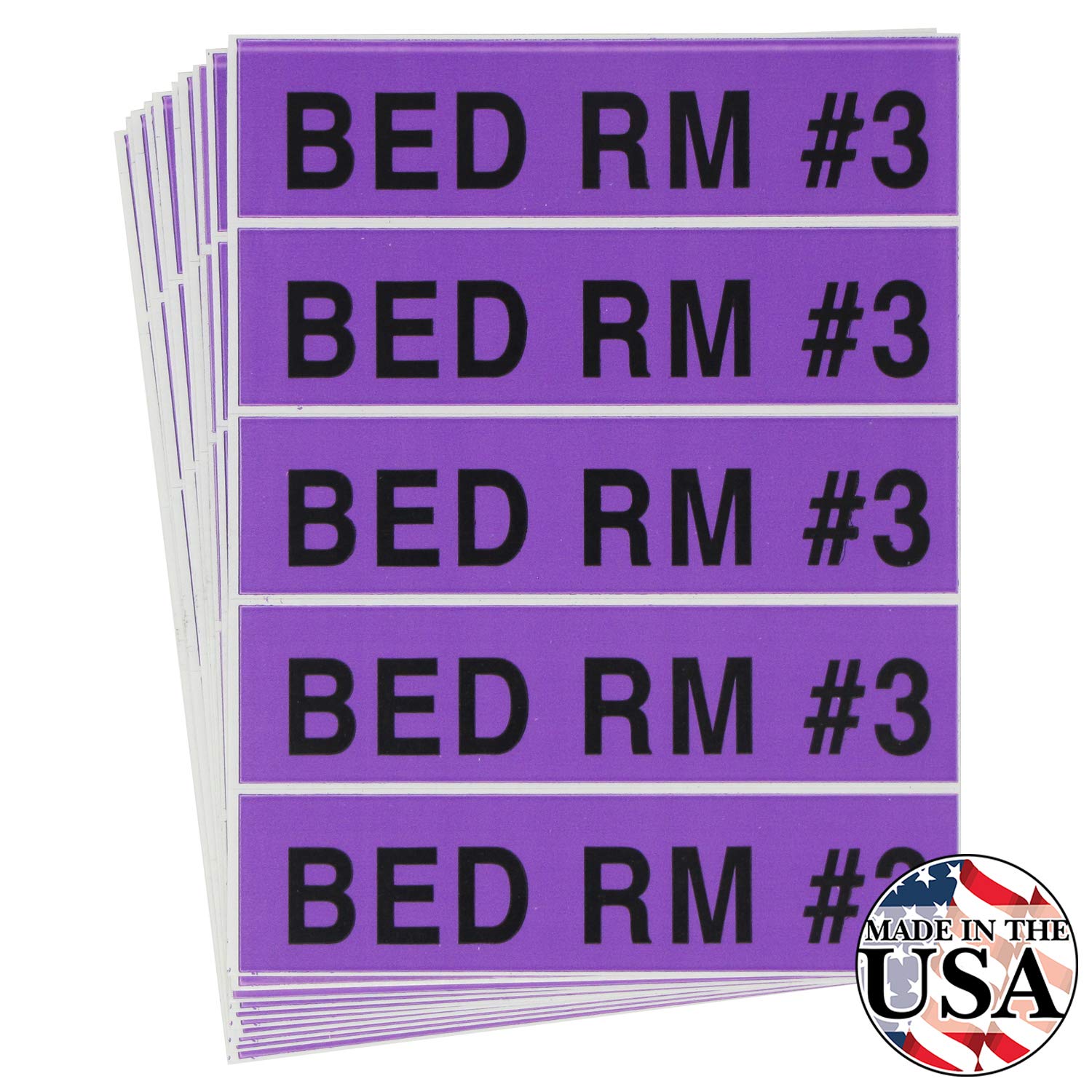 Tag-A-Room Color Coded Moving Box Labels (Bed Room #3)