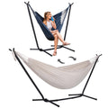 Suncreat 2-In-1 Hammocks Convertible Portable Double Hammock With Stand, Outdoor Hammock With Stand Included, Patent Pending, Na