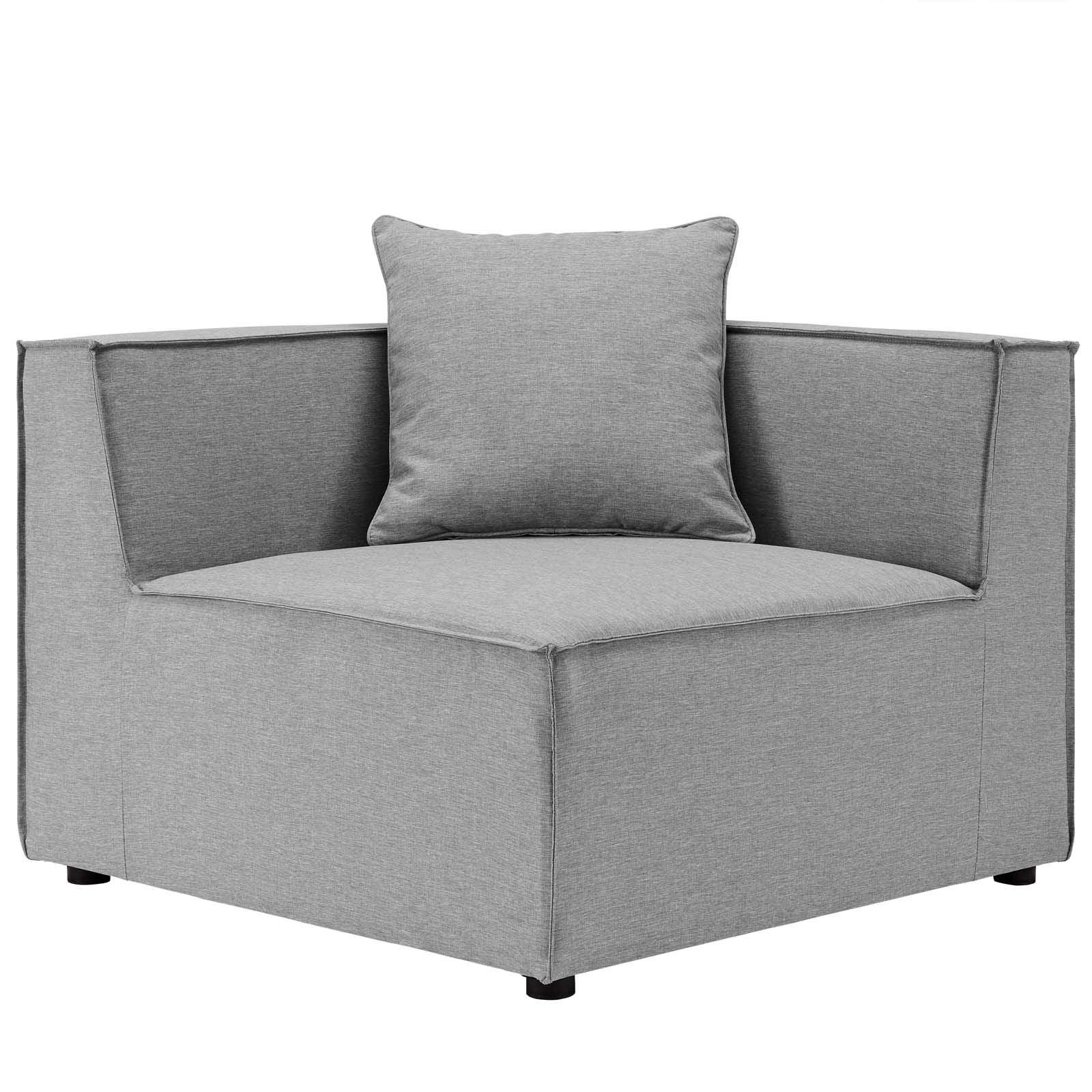 Modway Eei-4380-Gry Saybrook Patio Upholstered 4-Piece Sectional Sofa In Gray, Grey