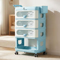 R For Rabbit Kiddo Korner Bear Baby Organiser With Drawers & Wheels | Kids Toy & Clothes Storage With Open Shelf & Side Basket |