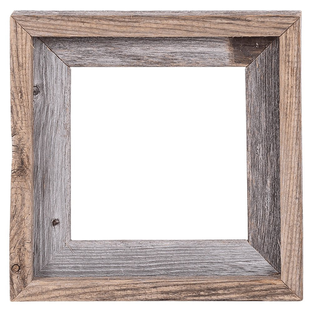 8x8 - 2 Wide Signature Reclaimed Rustic Barnwood Open Frame - No Glass or Back