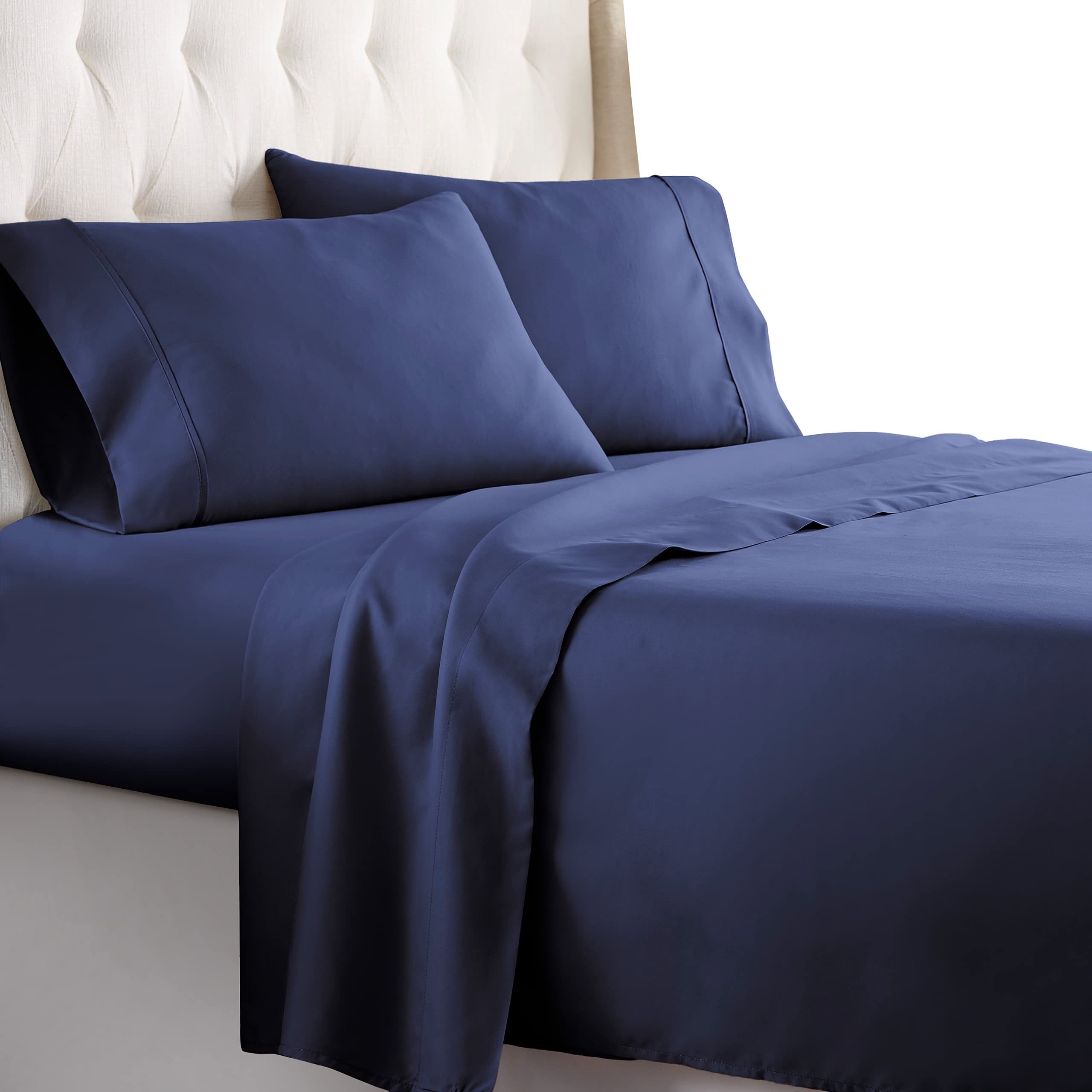Hc Collection Full Bed Sheets Set - Hotel Luxury, Lightweight, Soft Cooling Bedding & Pillowcase Set W 16 Deep Pockets - Wrinkle