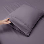Nestl Extra Deep Pocket Sheets - Fits Mattress 18-24 Inches Deep, Extra Deep Pocket Twin Xl Sheets Sets, 3 Piece Twin Xl Size Sheets, Twin Xl Sheets Deep Pocket, Grayish Purple Sheets