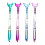 SAFIGLE Mermaid Gel Pens - 4pcs Colorful Ballpoint Pens with Pendant for Stationery, School Supplies, and Party Favors