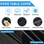 Jungda Outdoor Ottoman Cover Square, 26 Inch Waterproof Patio Ottoman Cover,Heavy Duty Outdoor Side Table Furniture Covers - 26 X 26 X 18 Inch