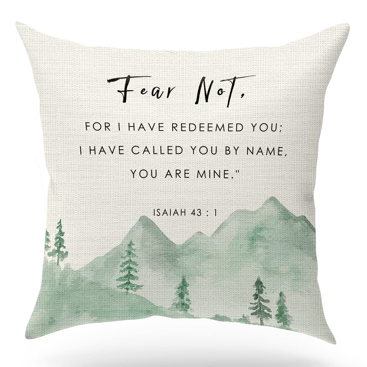 Bible Verse Throw Pillow Cover Cushion case, Christian Religious Decor Gift, Scripture Sayings, I Have Called You by Name,You ar