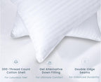 Threadmill Soft Bed Pillows Standard Size Set Of 2 | Down Alternative Cooling Bed Pillow For Sleeping | Soft Pillows | 20 X 26 H