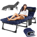 Slsy Sleeping Cots for Adults, 5-Position Folding Chaise Lounge Chairs Outdoor, Portable Folding Bed Cot Lounge Chair for Beach 