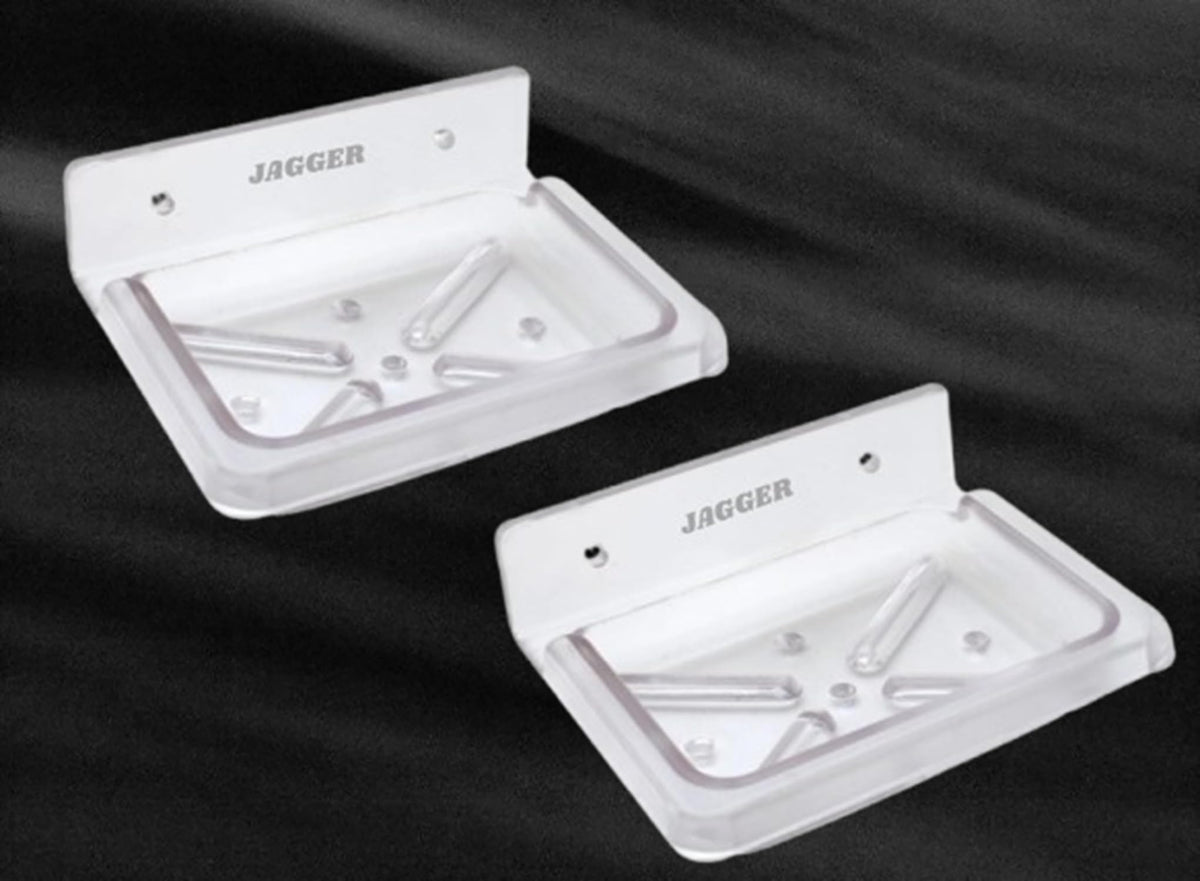 JAGGER JAG364 Unbreakable ABS Single Soap Dish Wall Mounted Stand/Holder [ Pack of 2 ] (ABS [ Square ], 2)