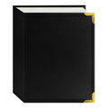 Pioneer Photo Albums E4-100/BK 100-Pocket Black Sewn Leatherette Cover with Brass Corner Accents Photo Album, 4 by 6-Inch