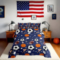 Feelyou Sports Theme Bedding Set King Size Basketball Football Baseball Hockey Comforter Set for Kids Boys Girls Teens Toddler B