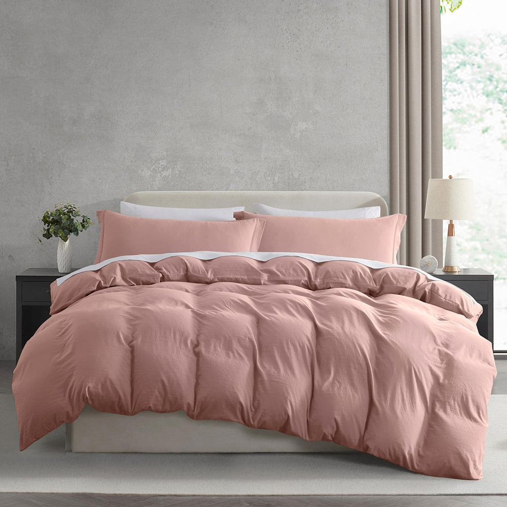 Nestl Twin Duvet Cover Set - Soft Prewashed Blush Pink Duvet Cover Twin/Twin Xl, 2 Piece, With Zipper Closure, 1 Duvet Cover 68X90 Inches And 1 Pillow Sham - No Comforter