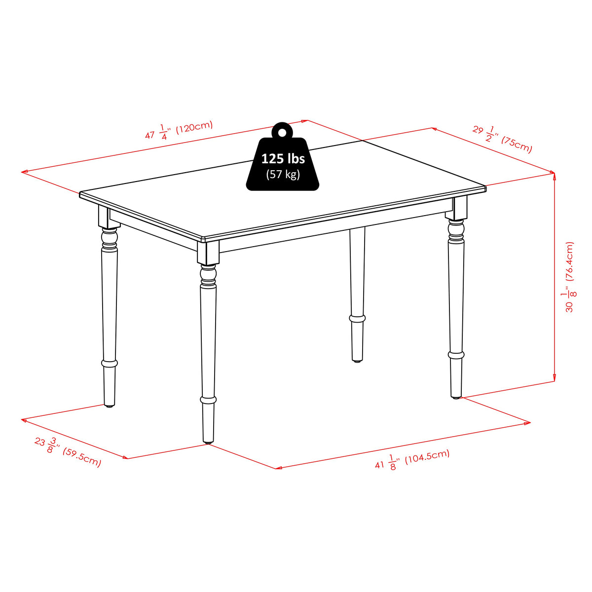 Winsome Wood Ravenna Rectangle Dining Table, Natural