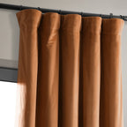 Hpd Half Price Drapes Signature Velvet Thermal Blackout Curtains For Living Room 84 Inch Long (1 Panel) Rod Pocket Insulated Blackout Curtains For Bedroom Window Curtains, 50W X 84L, Burnt Pumpkin