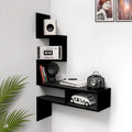Dime Store Wooden Wall Shelves | Corner Hanging Shelf For Living Room Stylish | Zig Zag Home Decor Floating Display Rack Storage