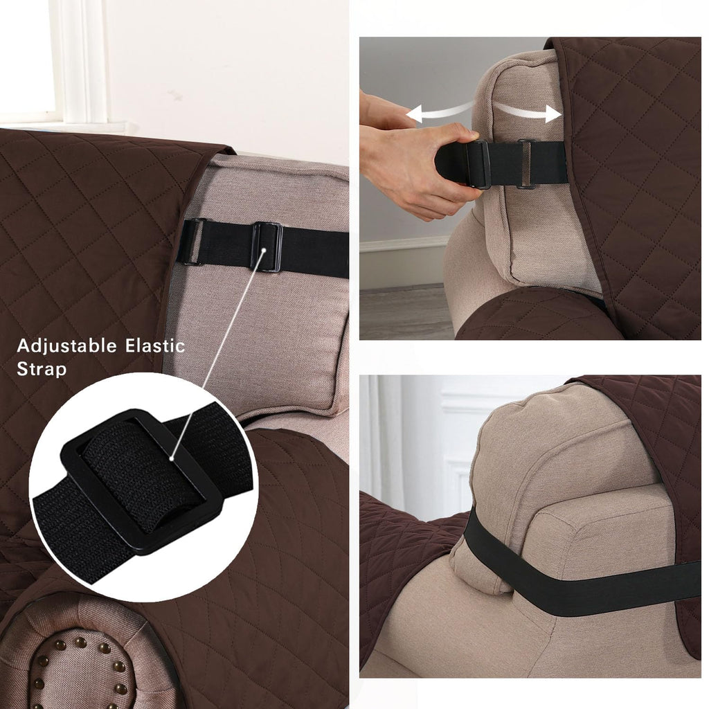H.Versailtex Chair Slipcover Reversible Chair Cover For Dogs Water Resistant Chair Cover For Living Room Washable Furniture Prot