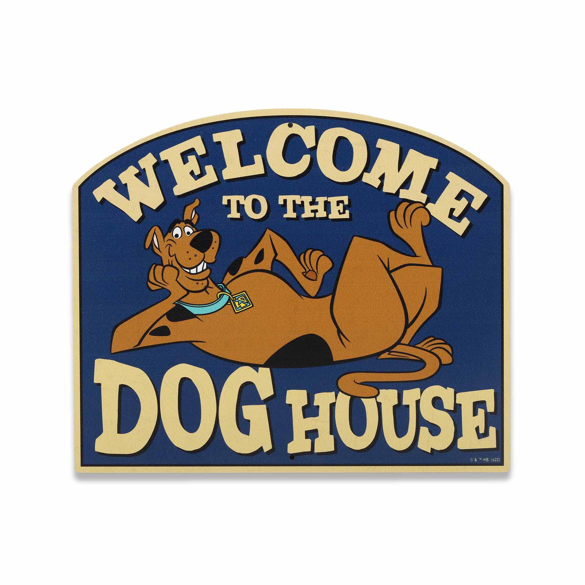 Scooby-Doo Welcome to the Dog House Metal Sign - Fun Scooby-Doo Sign for Home Decorating