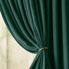 Lazzzy Emerald Green Velvet Curtains 96 Inches Long Room Darkening Drapes For Bedroom Living Window Treatments Rod Pocket 2 Panels W42 X L96