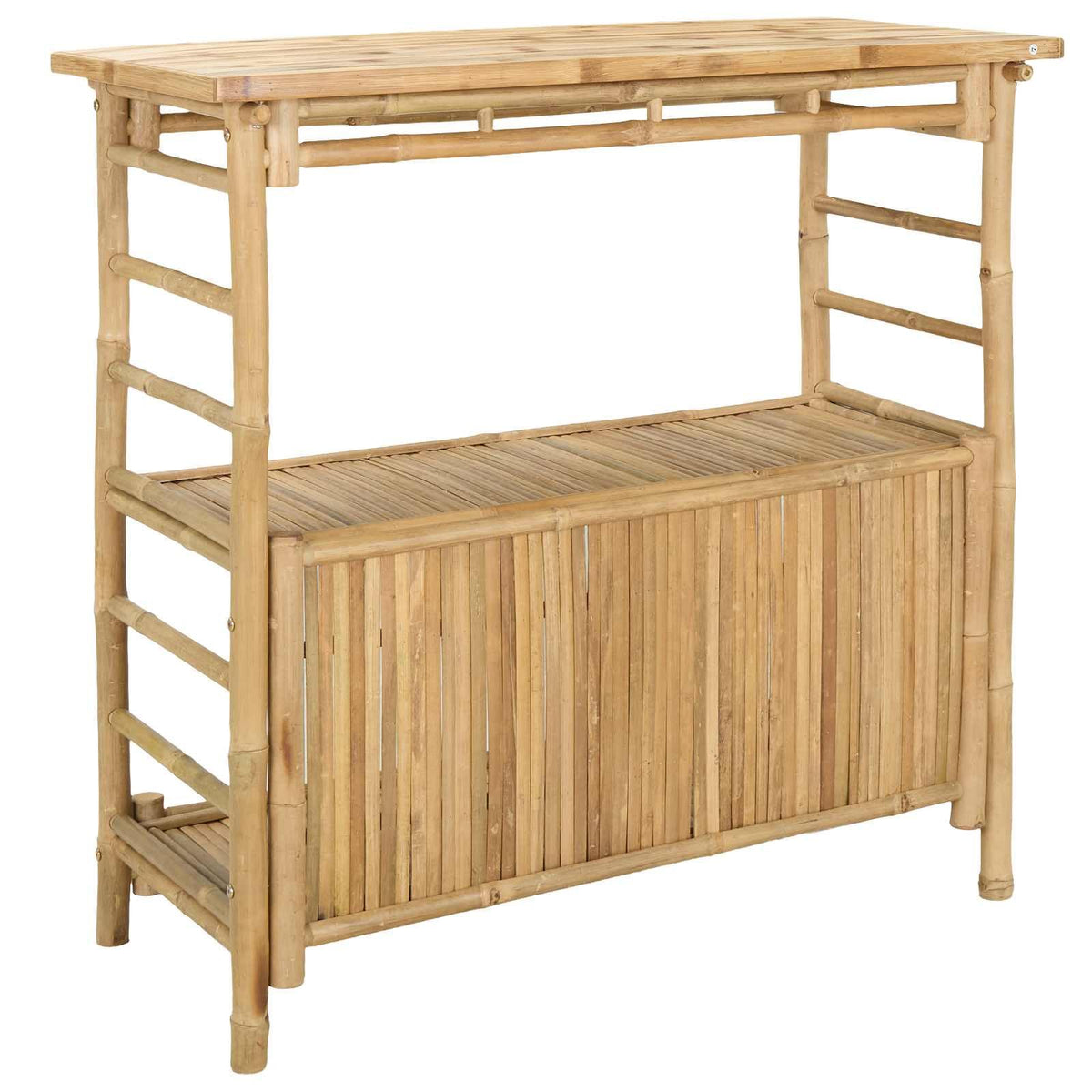 vidaXL Outdoor Bar Table Natural 43.31 x 19.69 x 41.34 in Bamboo