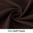 Homeideas 100% Blackout French Door Curtains, Privacy Small Door Curtains For Door Window, 26 X 12 Inch Door Shades For Front Door, Thermal Insulated Door Window Covering, (1 Panel, Brown)