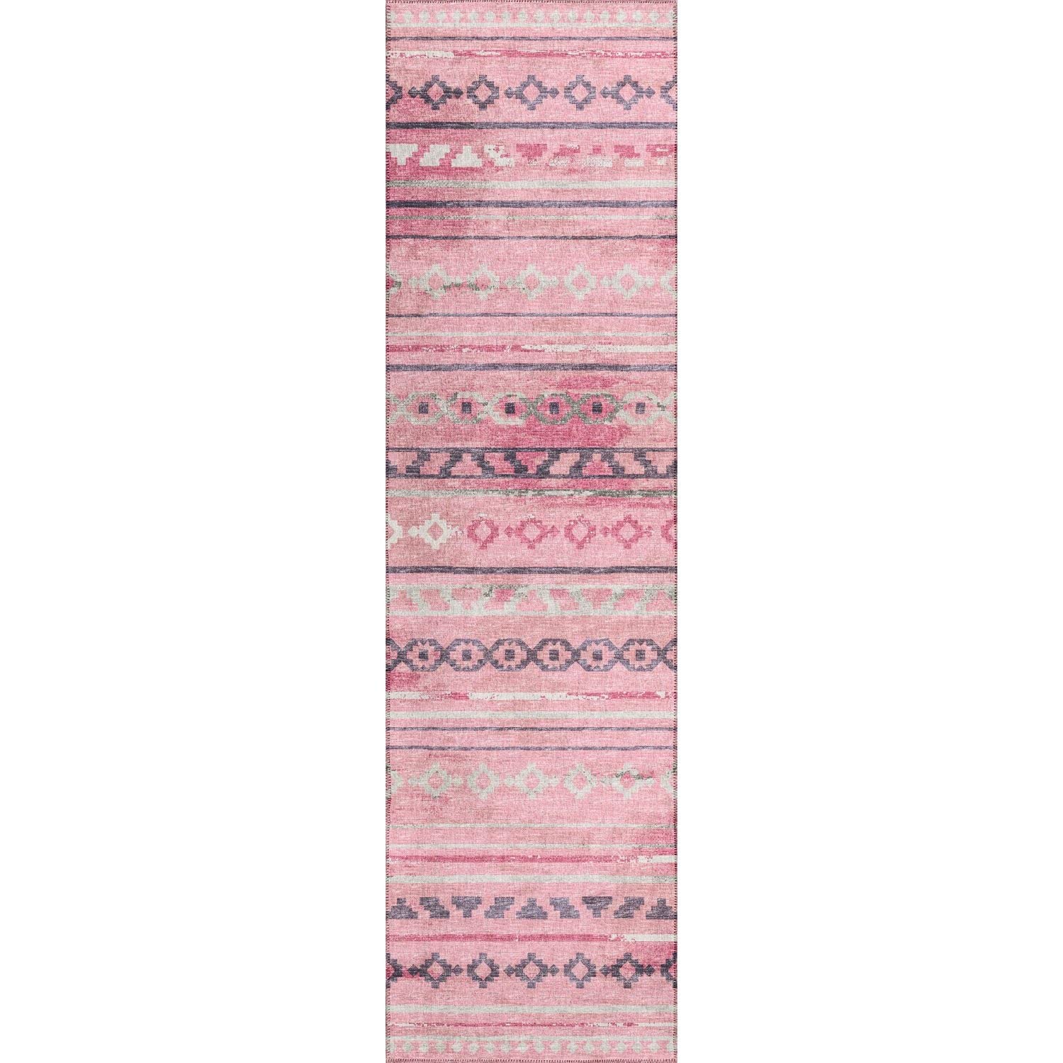 Sedona Sn10 Pink Bohemian Rug Runner 2' 3" X 12'