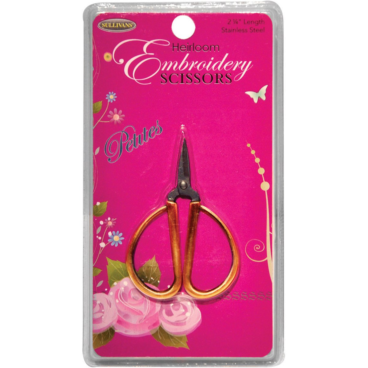 Sullivans Petites Embroidery, 2.25'', Gold Scissors