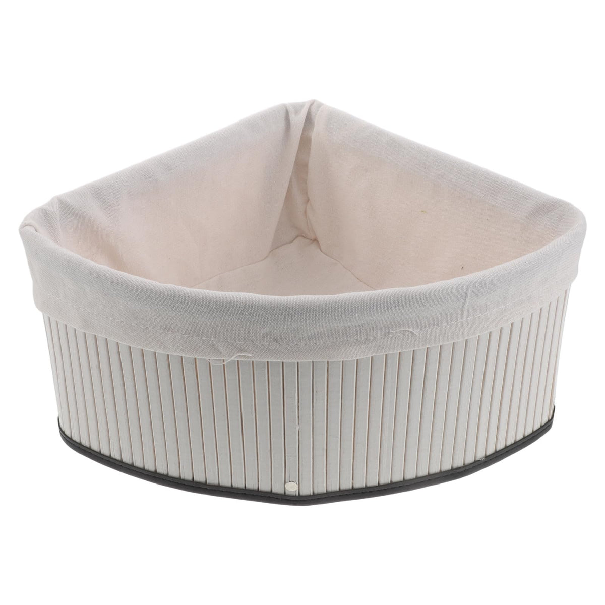 Levemolo Corner Shelf Basket: Bamboo Woven Triangle Basket with Removable Liner  Storage Organizer for Kitchen Pantry  Laundry