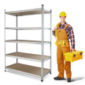 WORKPRO 5-Tier Storage Shelving Unit, 48   W x 24   D x 72   H, Adjustable Storage Rack Heavy Duty Aluminum Alloy Shelf, 2750 lb