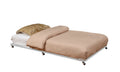 Kings Brand Furniture - Twin Size Metal Roll Out Platform Trundle Bed Frame for Daybed with Steel Slats, Cream White