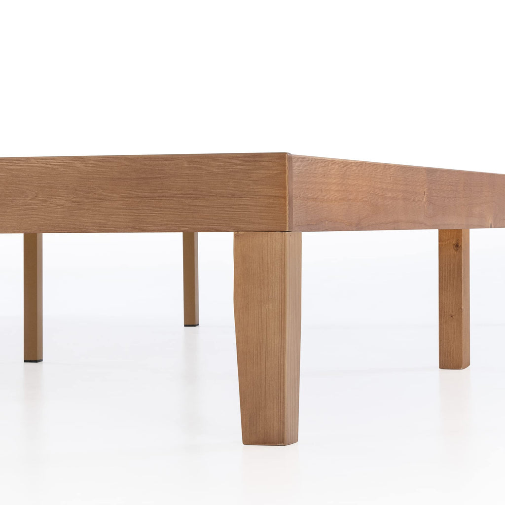 Mellow Naturalista Grand - 12 Inch Solid Wood Platform Bed With Wooden Slats - No Box Spring Needed - Twin (Natural Pine)