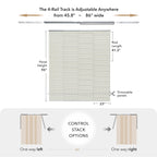 Godear Design Adjustable Verticsl Sliding Panel Track Blinds For Windows, Room Dividers Walls, Closet Doors, Extendable Track Fr