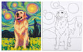Badorn Dog ArtA True Friend| Pre Printed Canvas| White Canvas Board 8 * 10 |