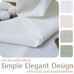 Jinchan Linen Textured Tier Curtains 36 Inch For Kitchen Windows Country Farmhouse Cafe Small Curtains Rustic Light Filtering Half Curtains For Living Room Laundry Bathroom Rod Pocket 2 Panels White