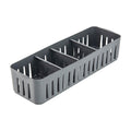Simplify 4 Compartment Stackable Bin with Adjustable Dividers | Drawer Organizer | Storage Basket | Good for Office | Desk Suppl