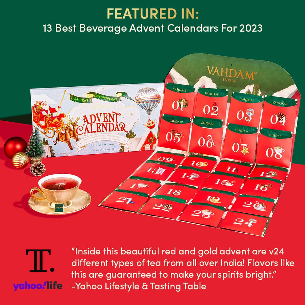 Limited Edition - Advent Calendar 2024 Tea Bags Folding Gift Set | 24 Unique Flavors - Holiday Gift Box | Christmas Advent Calen