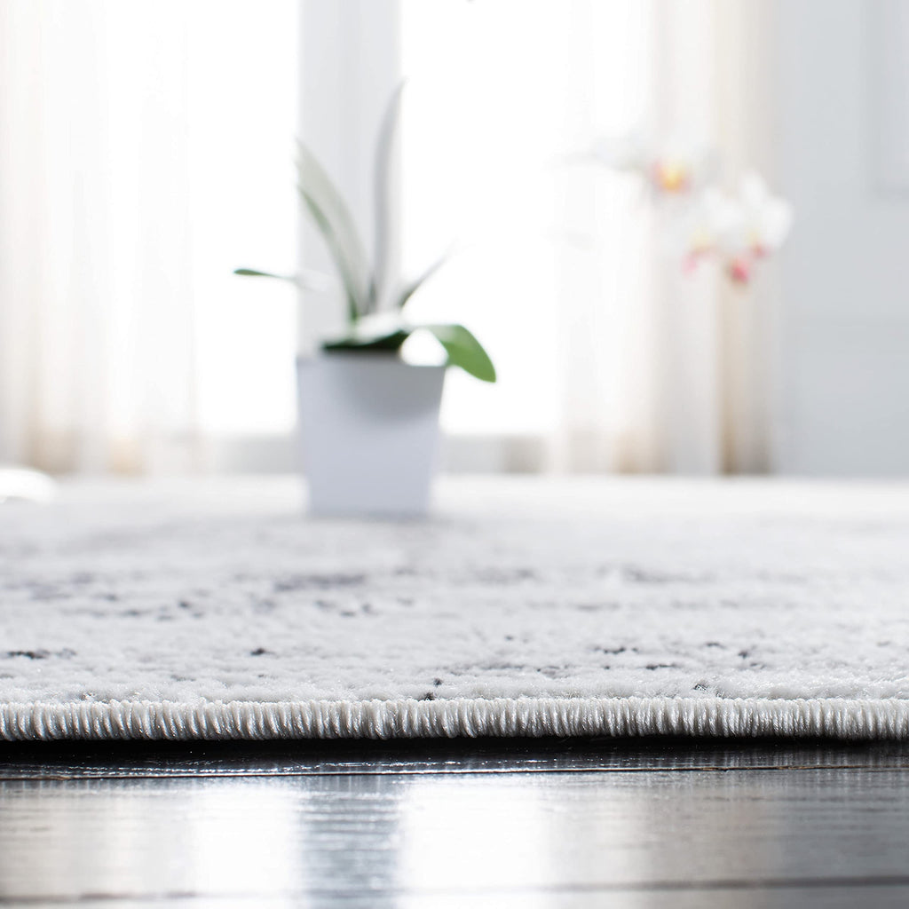 Safavieh Amelia Collection Runner Rug - 2'2'' X 12', Ivory & Grey, Modern Abstract Design, Non-Shedding & Easy Care, Ideal For H