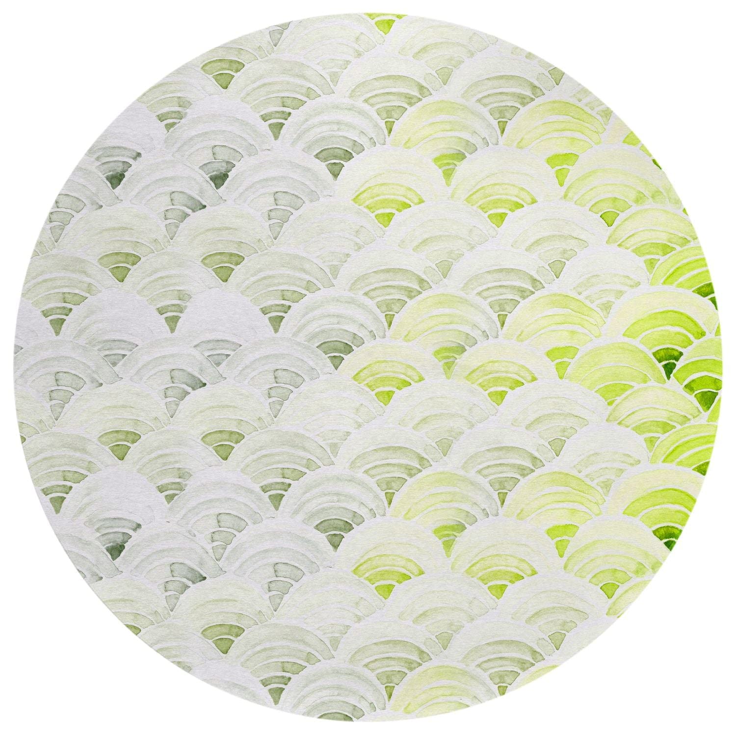 Seabreeze Sz5 Green Coastal Rug Round 8' X 8'