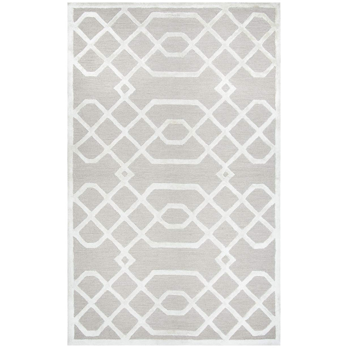 Rizzy Home Alora Decor Madison 9' X 12' Trellis Beige/Ivory Hand-Tufted Area Rug