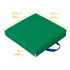 Ecr4Kids Softzone Floor Cushions, Square, Flexible Seating, Green, 6-Piece